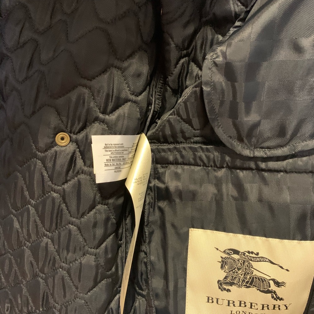 Men’s Burberry quilted jacket with black leather - Picture 2 of 6